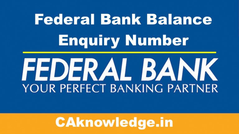 Federal Bank Balance Enquiry Number