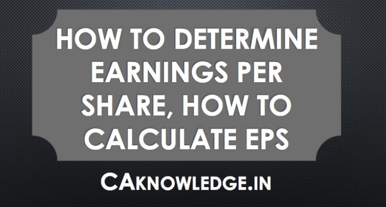 Determine Earnings Per Share
