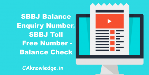 SBBJ Balance Enquiry Number, SBBJ Toll Free Number - Balance Check