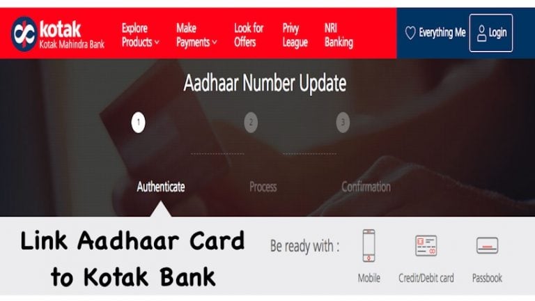 Link Aadhaar Card to Kotak Bank