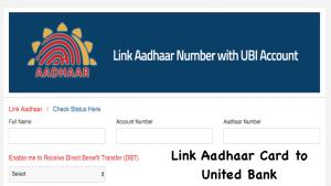Link Aadhaar Card to United Bank