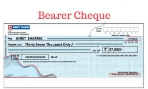 Bearer Cheque