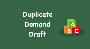 Duplicate Demand Draft