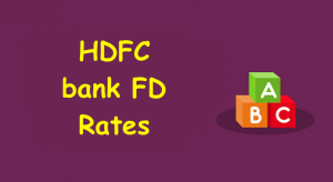 HDFC FD Rates