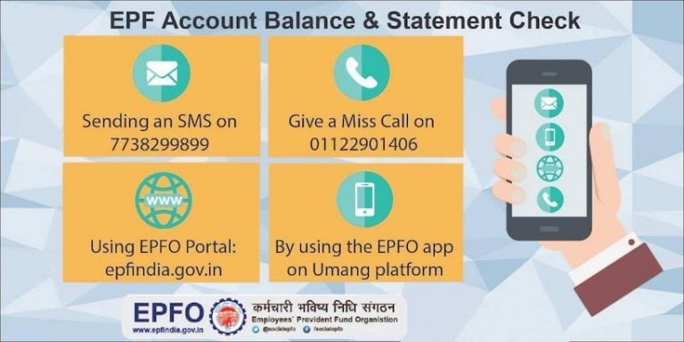 pf balance by missed call