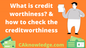 credit worthiness
