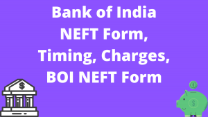 Bank of India NEFT